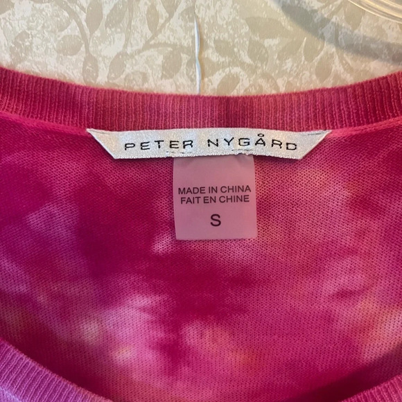 Peter Nygard size small tie dye short sleeve cardigan. - Picture 3 of 6